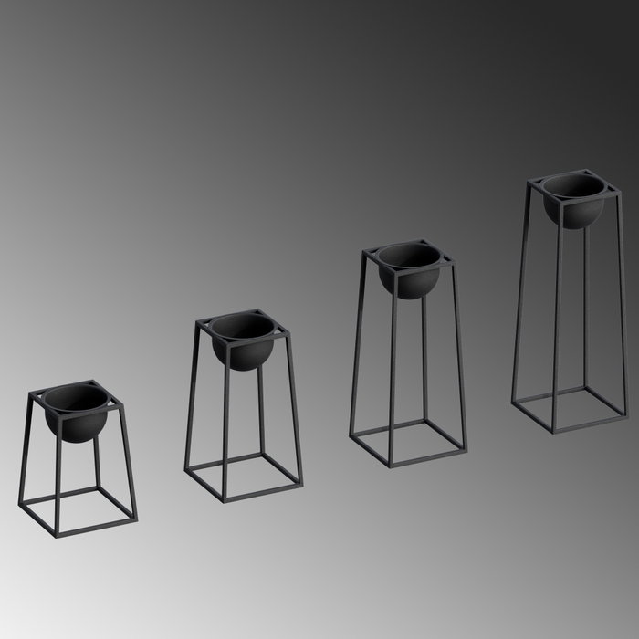 Aberto Design GED-018 Maceta Decorativa de Metal Negra Aberto Design GED-018 Maceta Decorativa de Metal Negra